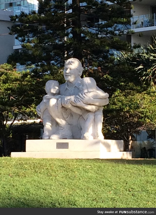 This statue of Steve Irwin at my hometown in Queensland, Australia