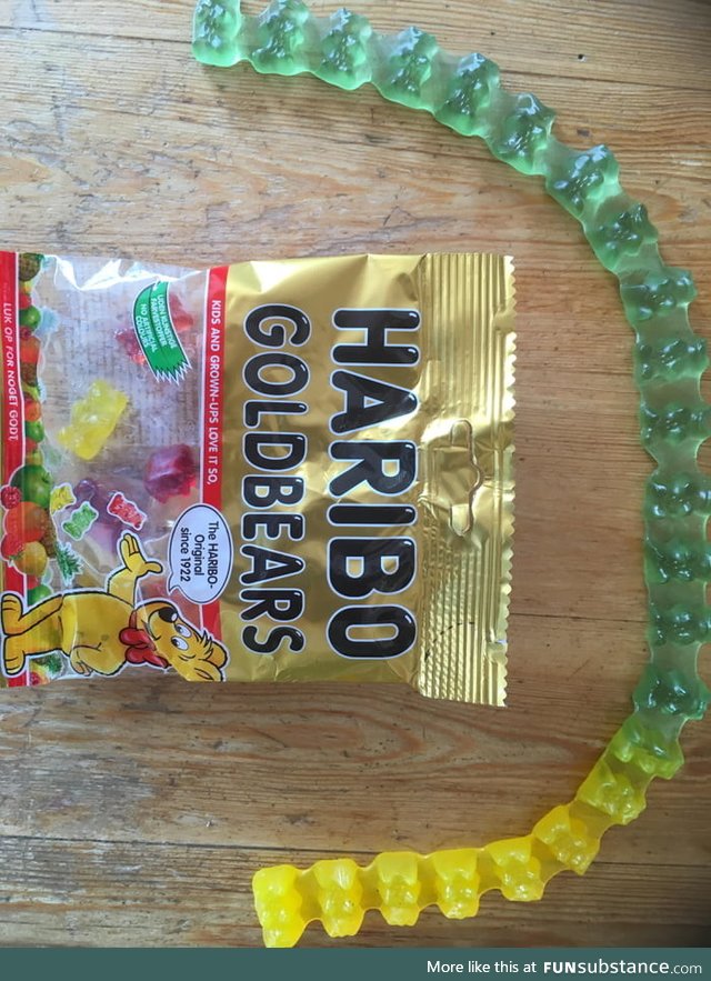 These gummybears came stuck together in the bag