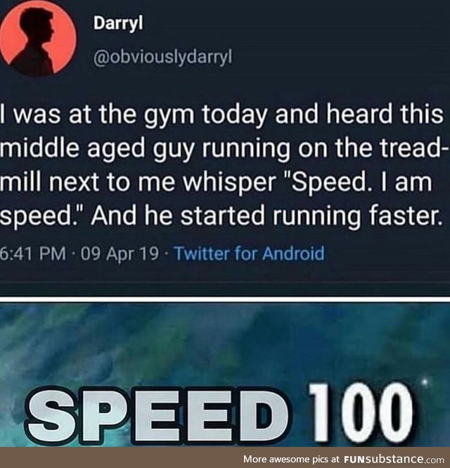 I am speed!!