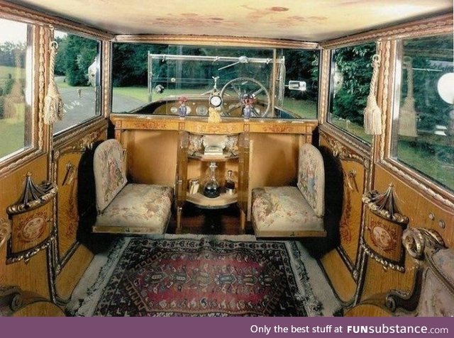 Inside a 1926 Roles Royce