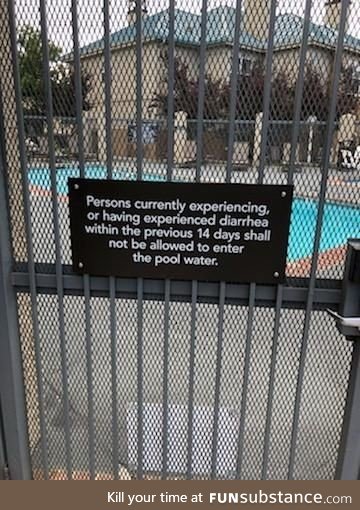 Some shit must have gone down at this pool