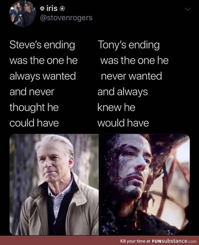 Steve's ending Tony's ending