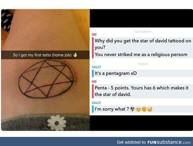 Nothing says class like a self-made tattoo