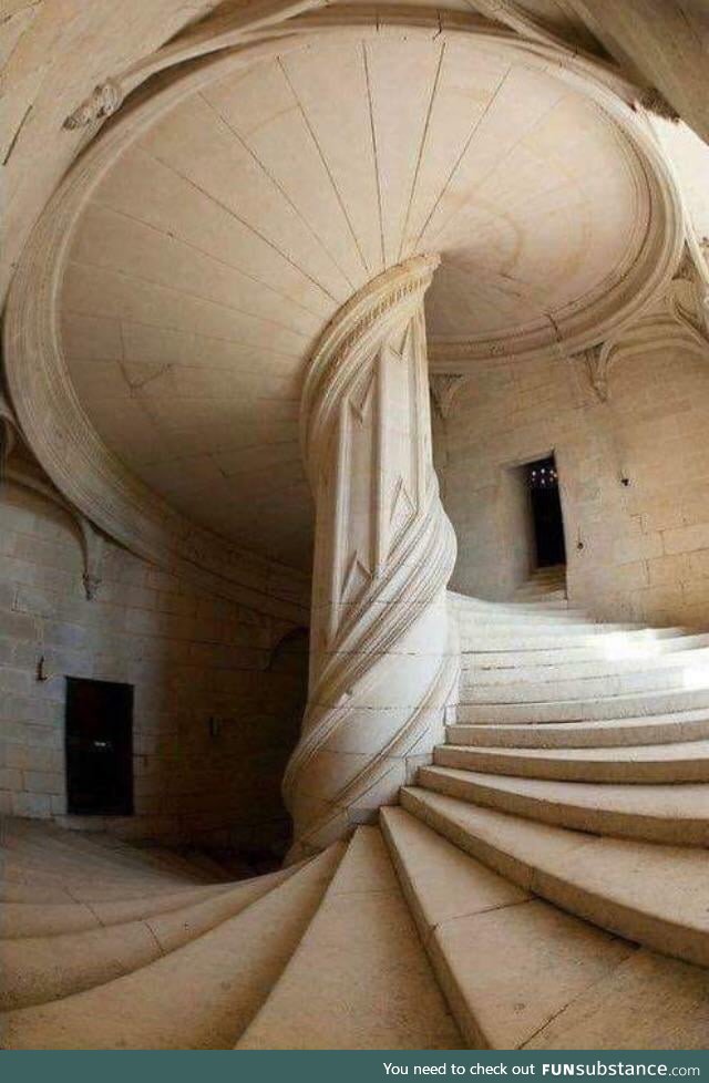 Staircase designed by Leonardo da Vinci