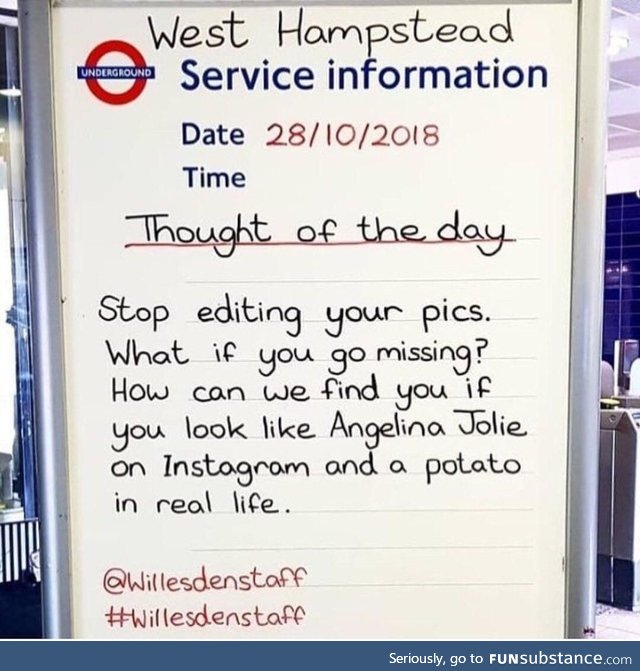 TfL thought of the day