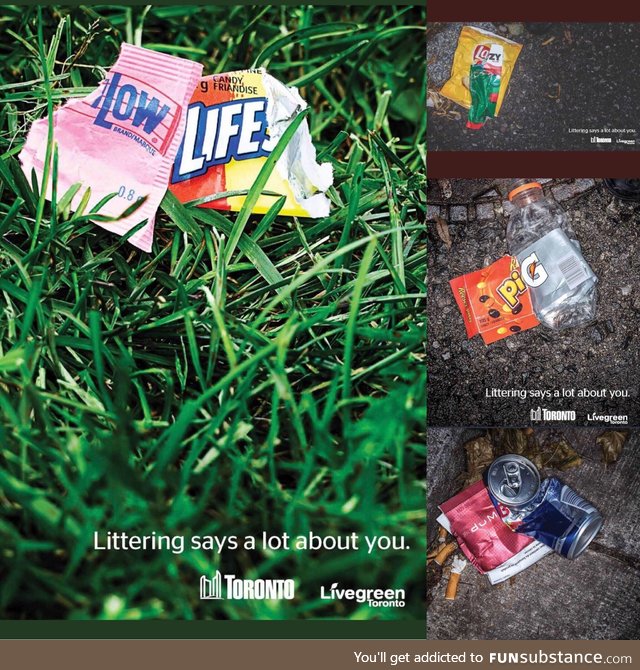 Anti-littering poster from Canada
