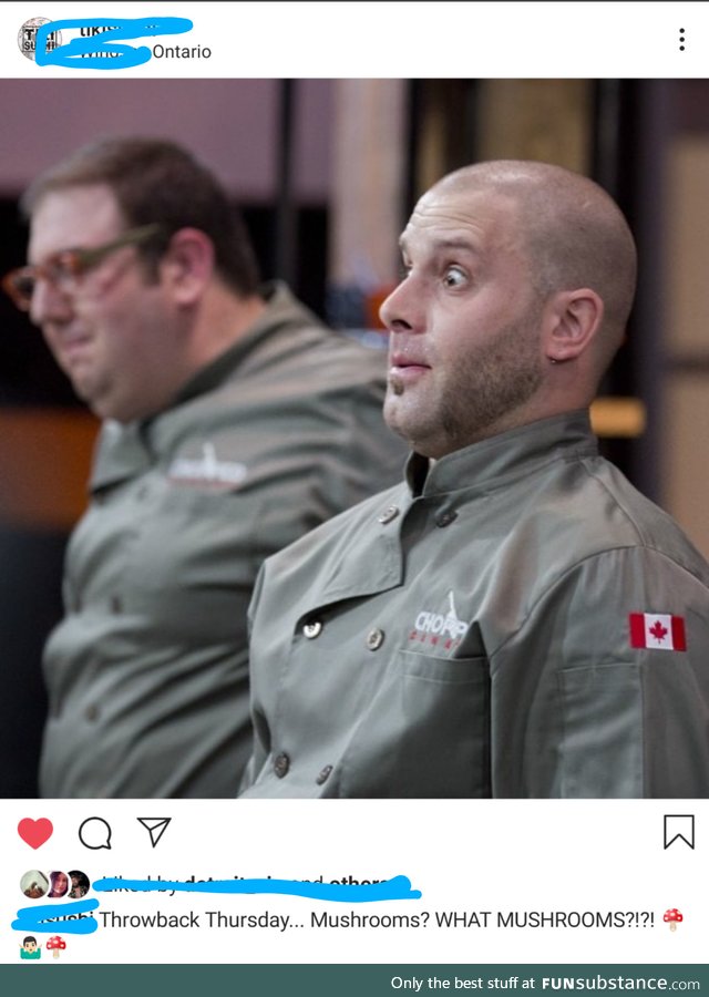 My friend participated in Chopped Canada. This is the moment be realized that he forgot