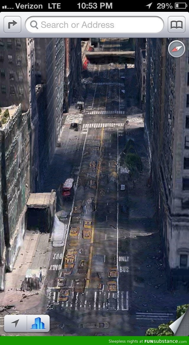 Apple Maps makes New York look like there was a zombie apocalypse