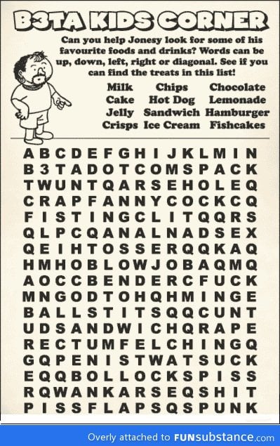 A seemingly innocent wordsearch