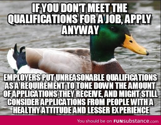 An employer told me this