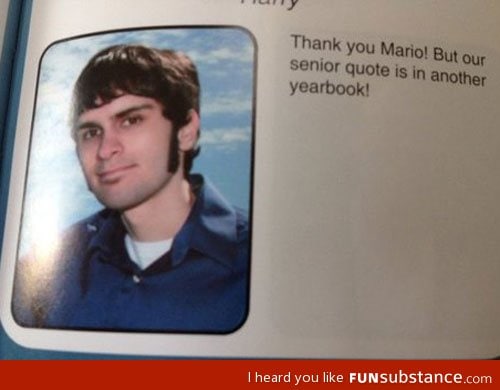 Best yearbook quote award goes to