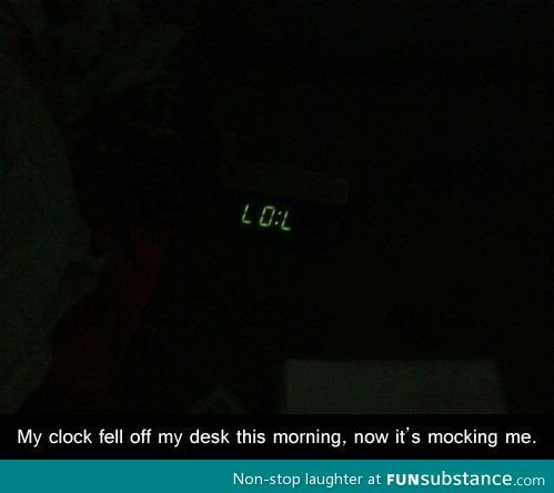 Naughty alarm clock