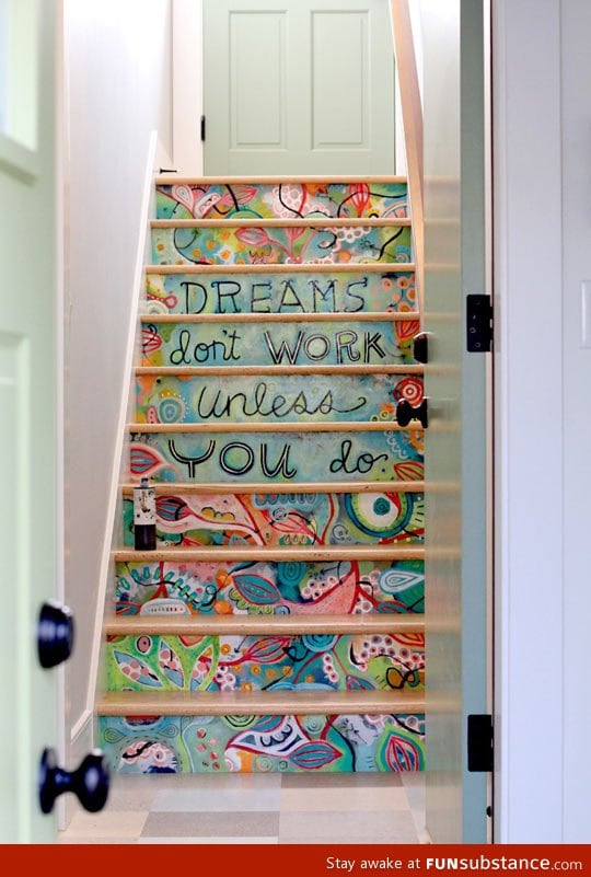 Art studio stairs