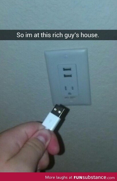 Rich people power outlets