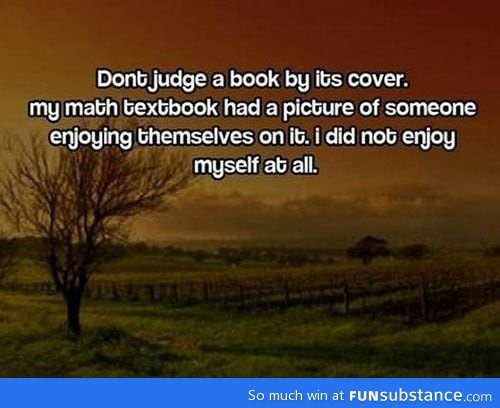 Never judge a book by its cover