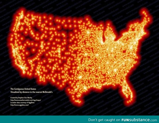 The map of every mcdonalds in the USA looks like a verizon commercial