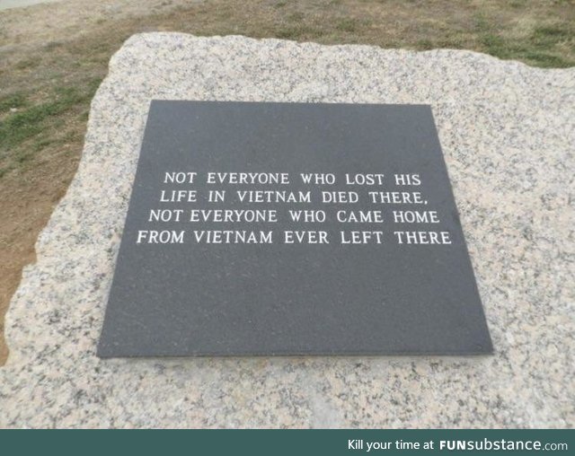 Important message in the Vietnam Memorial