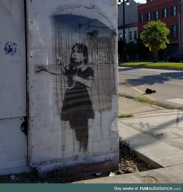 Saw my first Banksy in New Orleans