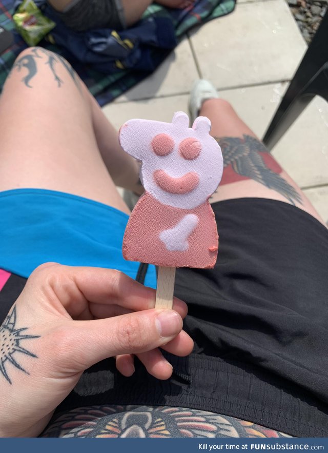 My peppa pig ice cream is a bit questionable.