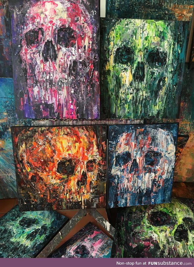 Bunch of skulls I painted