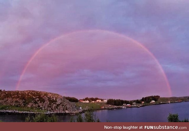 Beautiful rainbow in Norway