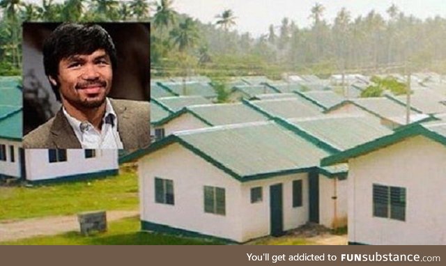 Boxing world champion Manny Pacquiao builds 1,000 homes for poor Filipinos