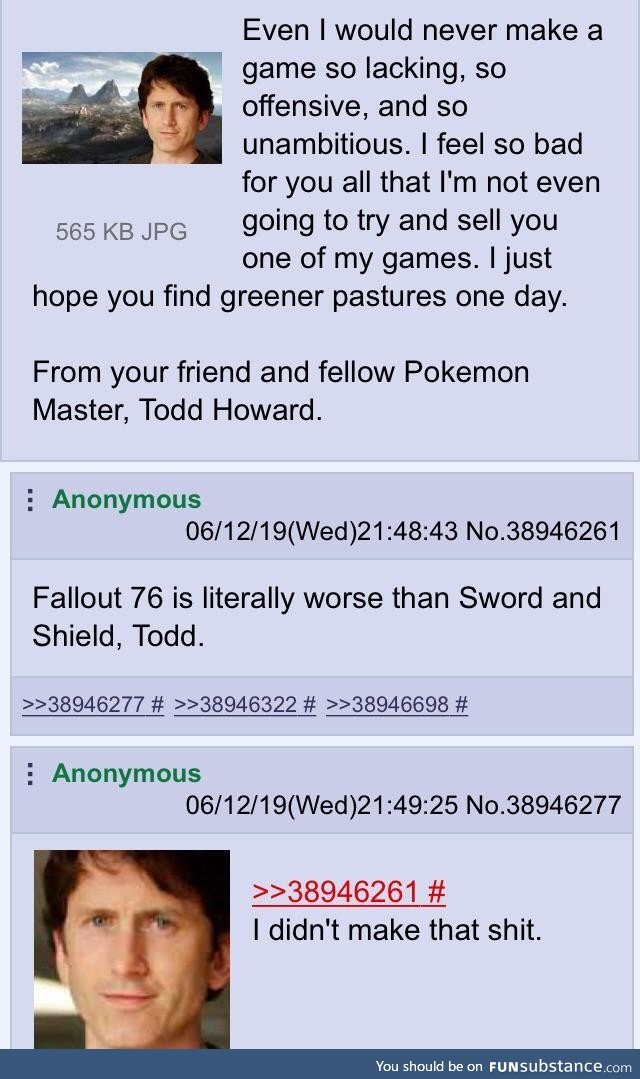 A message from Todd Howard