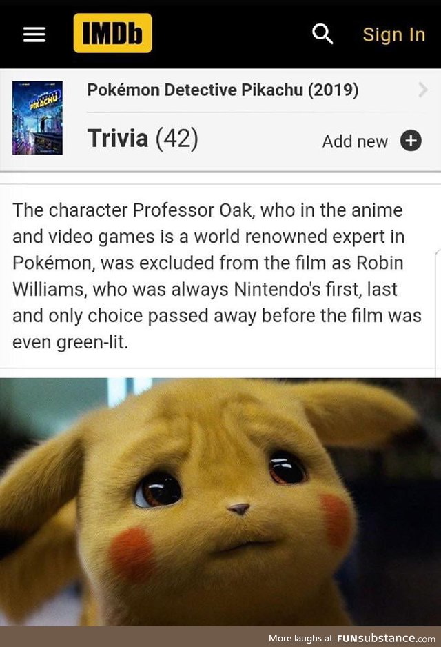 He would have been perfect as Professor Oak