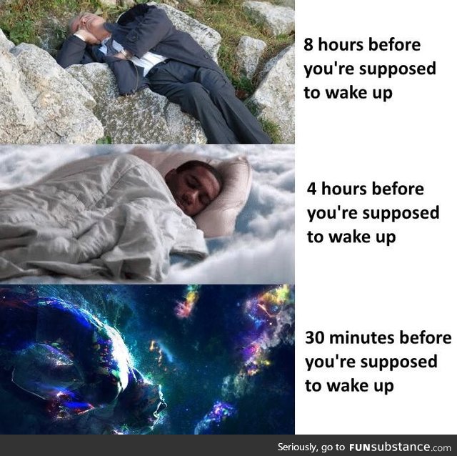 My body feels weightless just before the alarm is supposed to sound