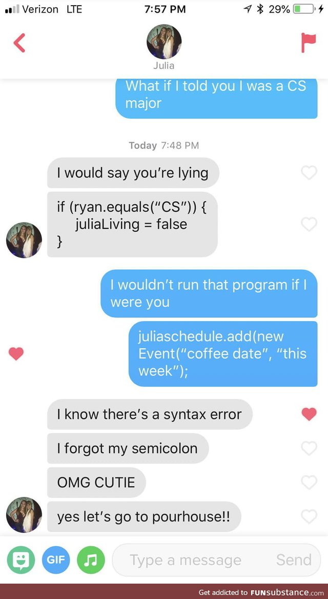 Even programmers are dating now !