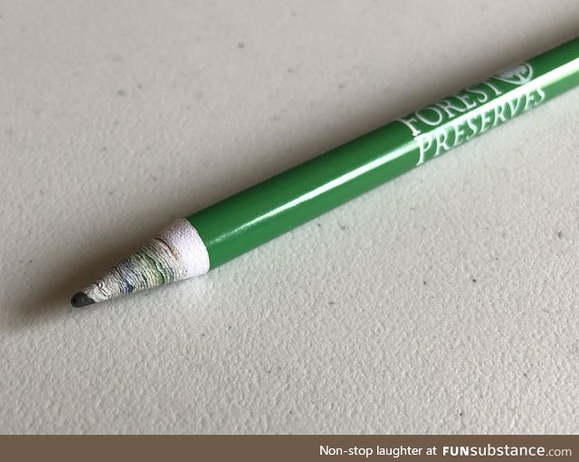 Pencil made of recycled newspapers