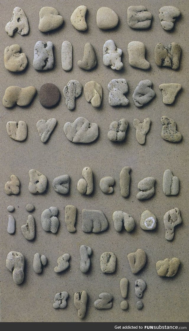 If you spend a lot of time in the great outdoors, why not collect your own stone alphabet!