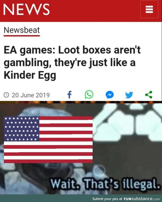 But Kinder Eggs are illegal in the US