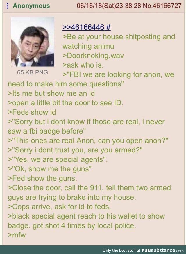 Anon gets a visit from the FBI