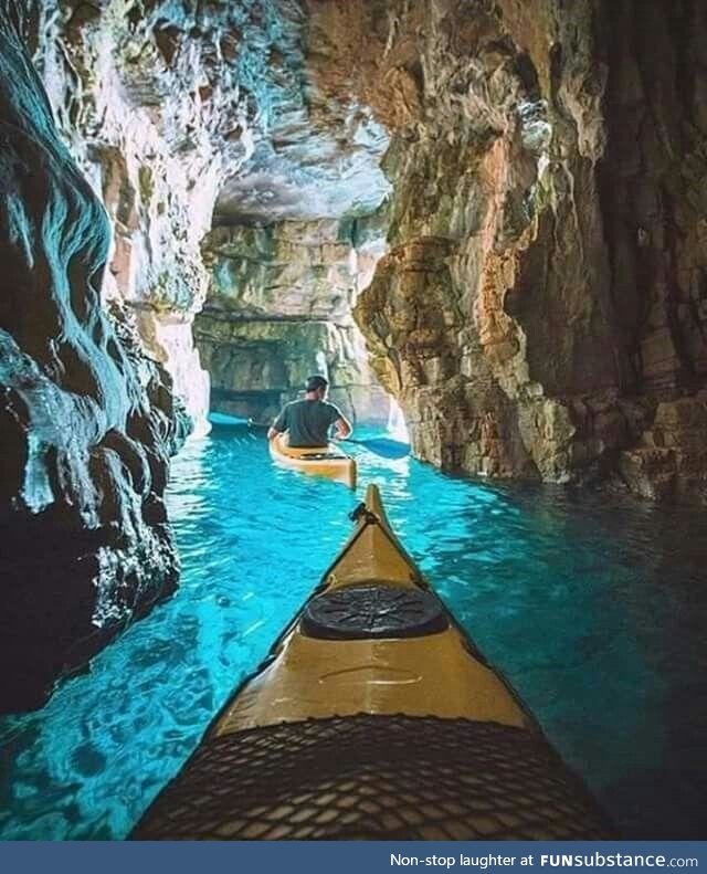 Floating through The Blue Caves of Istria, Croatia
