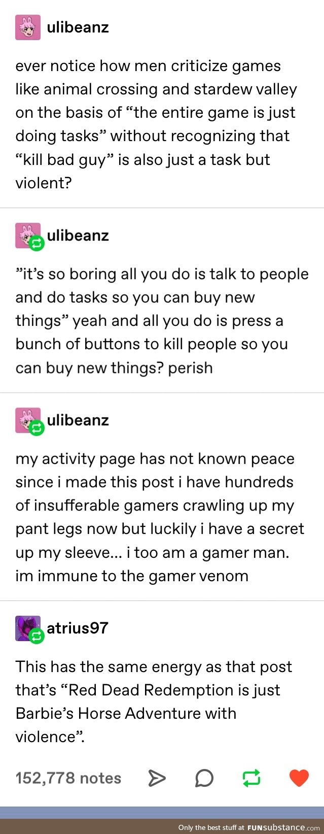 Games are about having fun, let people enjoy things