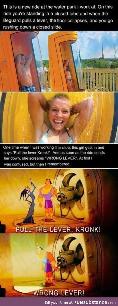 Pull the lever kronk!