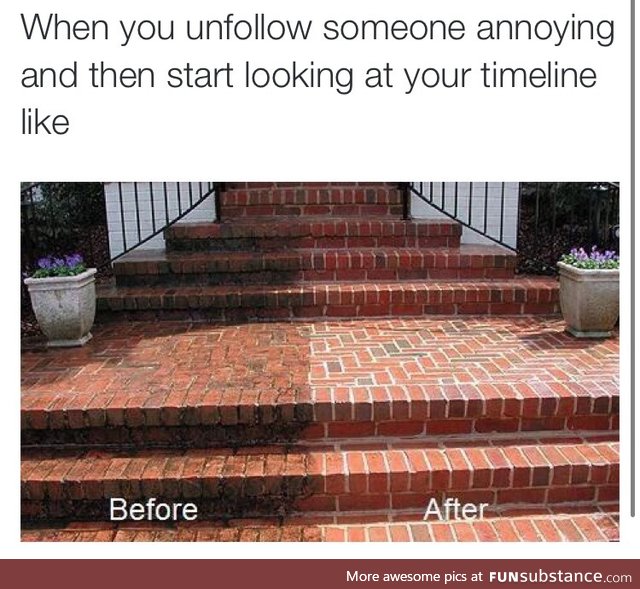 Turns out the path is cleaner on the other side