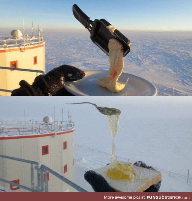 Breakfast in Antarctica is something else