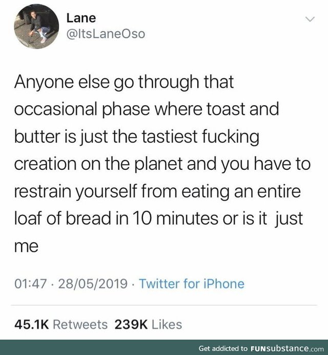 Half a loaf is a balanced diet right?