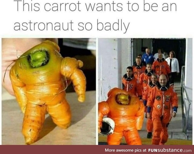 Who said vegetables can't be astronaut?
