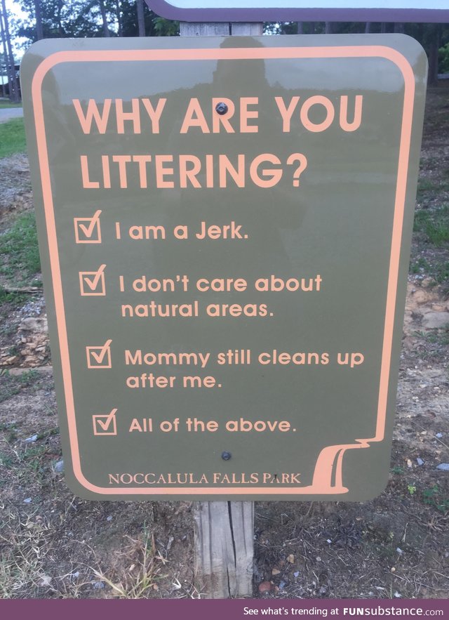 Sign at a local park