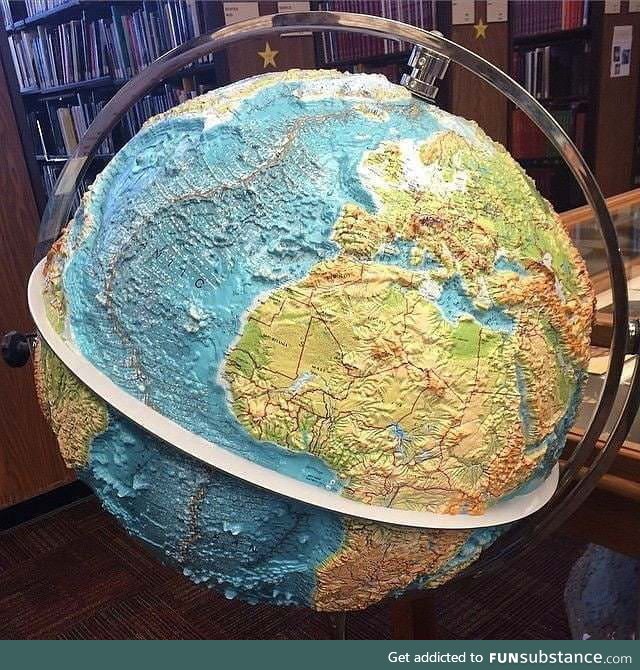 Globe with relief looks great