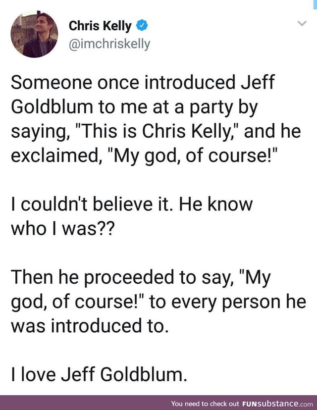 Jeff Goldblum is a national treasure
