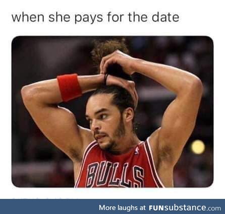 When she pays for the date
