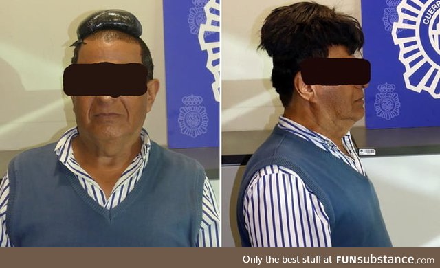 This man trying to smuggle a kilo of cocaine under a wig at the Barcelona airport