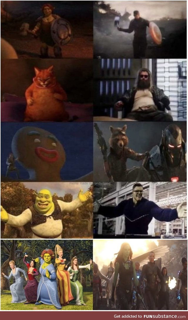 Just realised there is another copy from Shrek in Endgame