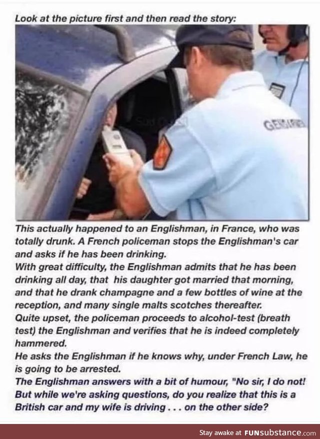 Drunk Brit in France