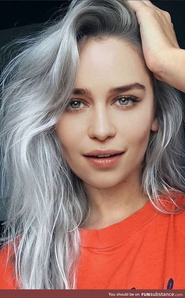 Emilia Clarke and Emily Blunt fused into one person