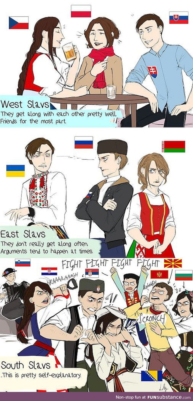 This pretty much sums up all slavic nations